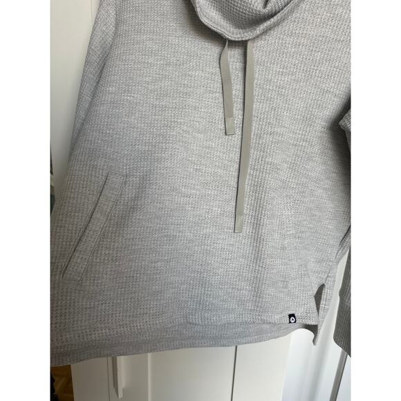 Marmot Women's Gray Waffle Knit Lorraine Funnel Neck Pullover, Size M, Like New - Picture 4 of 5